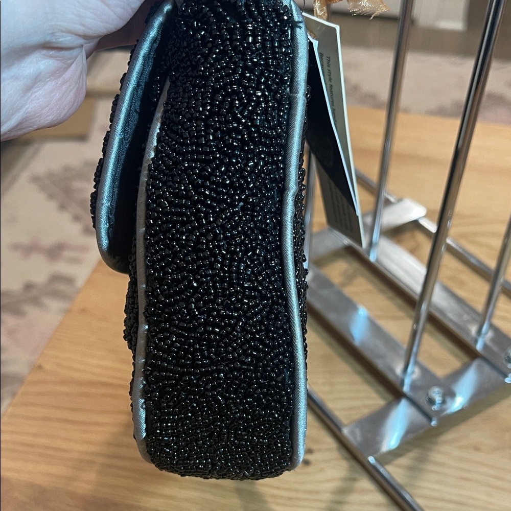Black Beaded Skull Bag NWT - Picture 4 of 11